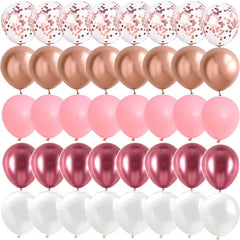 40PCS Rose Gold & Pink Balloons – Elegant Party Decorations - candletown.net