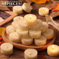 Beeswax Tealight Candles - candletown.net