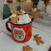 Handmade Christmas Mug Candle – Gingerbread Man & Marshmallow