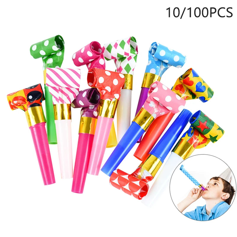 Colorful Party Blowout Whistles – Birthday Celebration Noise Makers - candletown.net