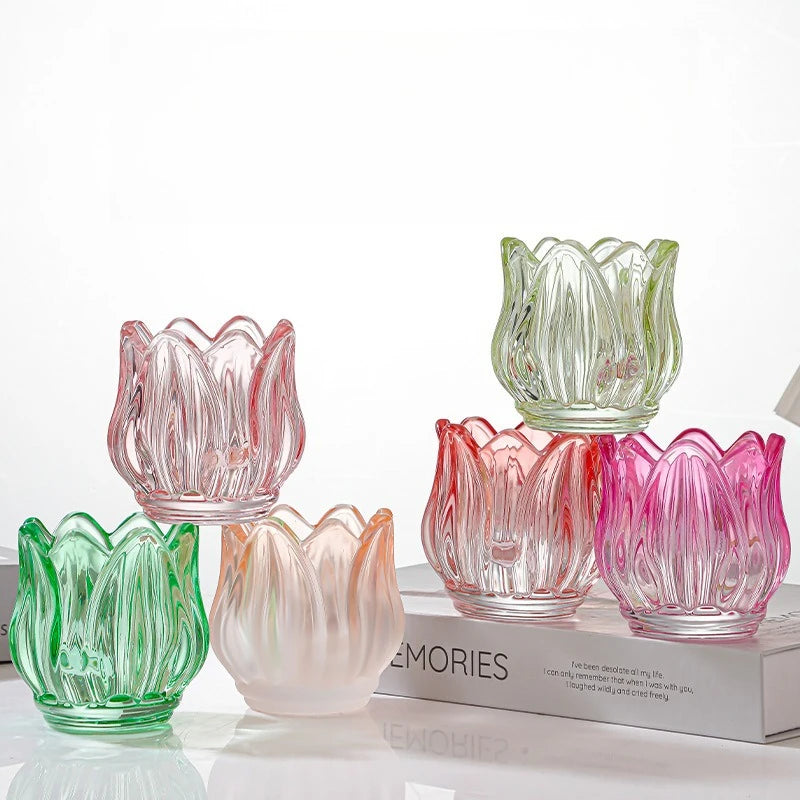 Glass Tulip Candle Holder - candletown.net