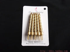 Slim Metallic Birthday Candles – Elegant Cake Topper - candletown.net