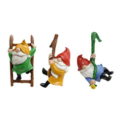 3PCS Climbing Garden Gnome Set for Trees & Flower Pots - candletown.net
