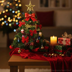 Tabletop Christmas Tree with Decorative Ornaments