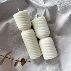 Nordic Minimalist Ribbed Soy Wax Candle - candletown.net