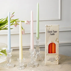 4pcs Colored Taper Candles – Elegant Long Dinner Set - candletown.net