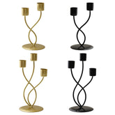 Elegant Metal Candle Holder – Vintage Iron Candelabra
