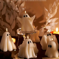 Halloween Haamutuoksukynttilä – Valkoinen 3D-Haamukynttilä