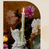 Embossed Long Taper Candle – Handcrafted Decorative Elegance - candletown.net