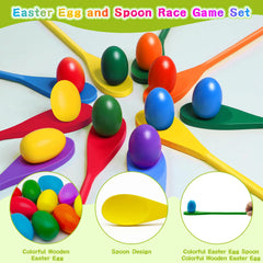 Wooden Egg & Spoon Race Game – Easter Balance Challenge
