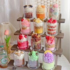 Dessert Cup Scented Candle – Faux Cake Design