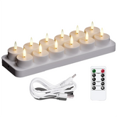 Rechargeable Flameless LED Tea Lights with Remote