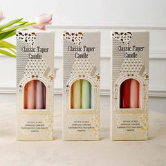 4pcs Colored Taper Candles – Elegant Long Dinner Set - candletown.net