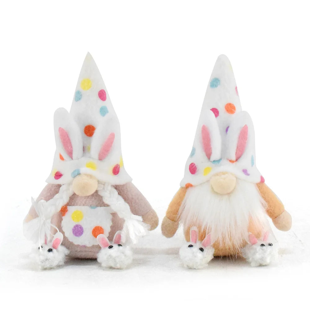 Easter Polka Dot Gnome – Faceless Spring Decoration - candletown.net