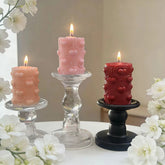 Heart Pattern Pillar Candle