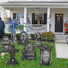Halloween Outdoor Graveyard Tombstones – Realistic Skeleton Yard Decorations - candletown.net
