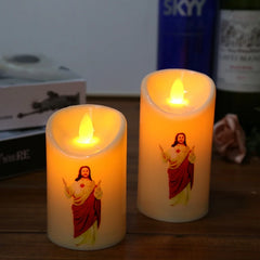 Flameless Jesus Christ LED Candle Lamp – Perfect for Easter & Religious Celebrations - candletown.net