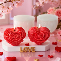 DIY Rose Heart Silicone Mold for Candle Making - candletown.net