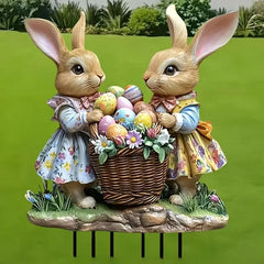 Easter Bunny Yard Sign – Acrylic Lawn Stake - candletown.net