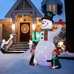1.8m Inflatable Snowman with LED Lights - candletown.net