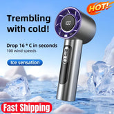 Handheld USB Fan with 100 Wind Speeds – Mini Turbo Cooling Fan for Home, BBQ & Travel