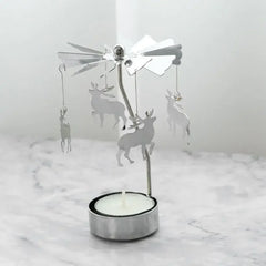 Silver Angel Chime Candle Holder