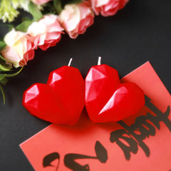 Red Heart Shaped Scented Candle