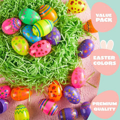 Colorful Plastic Easter Eggs – 12/24/36pcs Party Favors & Classroom Prizes - candletown.net