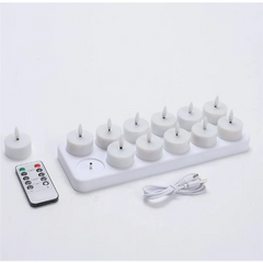 Rechargeable Flameless LED Tea Lights with Remote