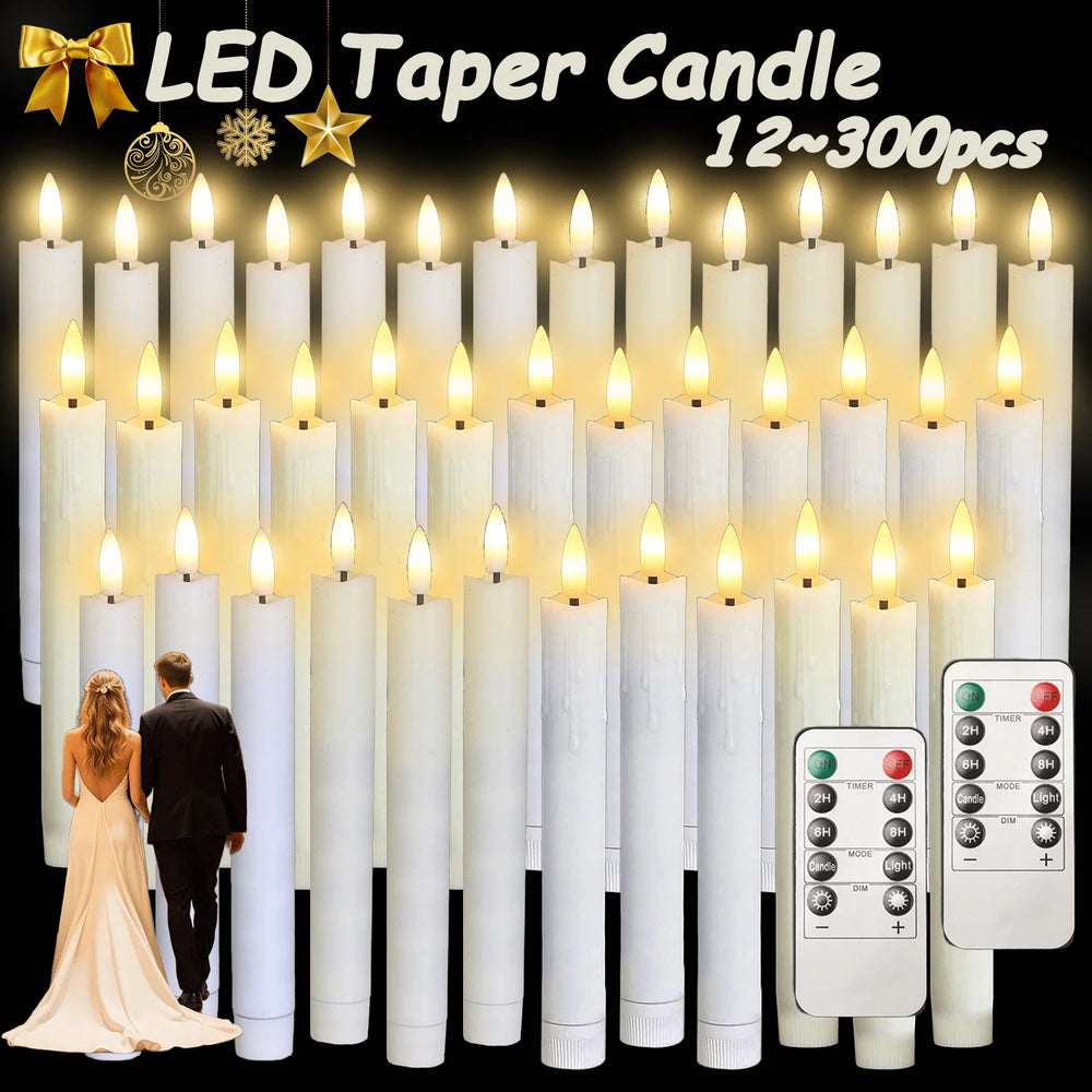Flameless LED Taper Candles (12–300PCS) - candletown.net