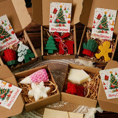 Christmas Candle Gift Set – Gingerbread & Tree Candles