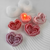 Heart Rose Silicone Mold for DIY Candle Making