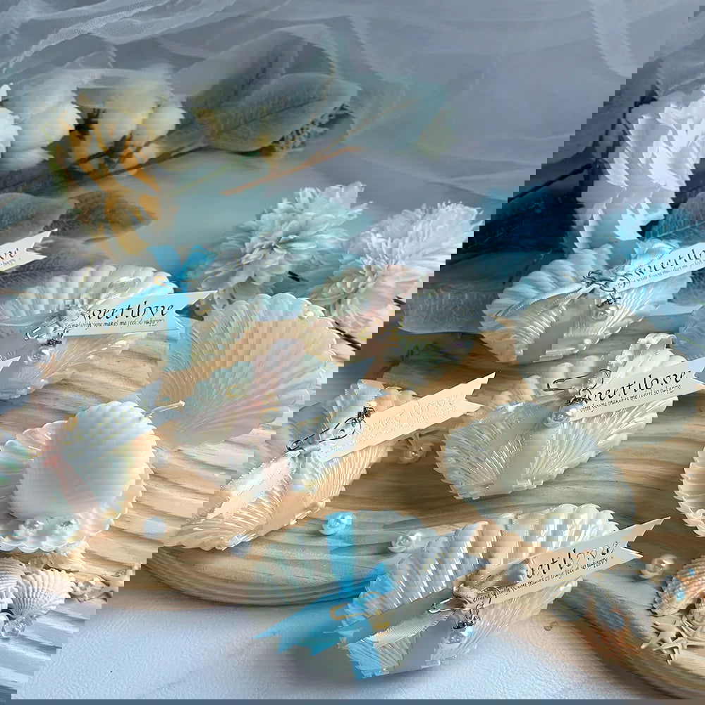 Shell Pearl Scented Candle - Freesia Wedding Favors & Holiday Gifts - candletown.net