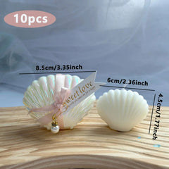 Shell Pearl Scented Candle - Freesia Wedding Favors & Holiday Gifts - candletown.net