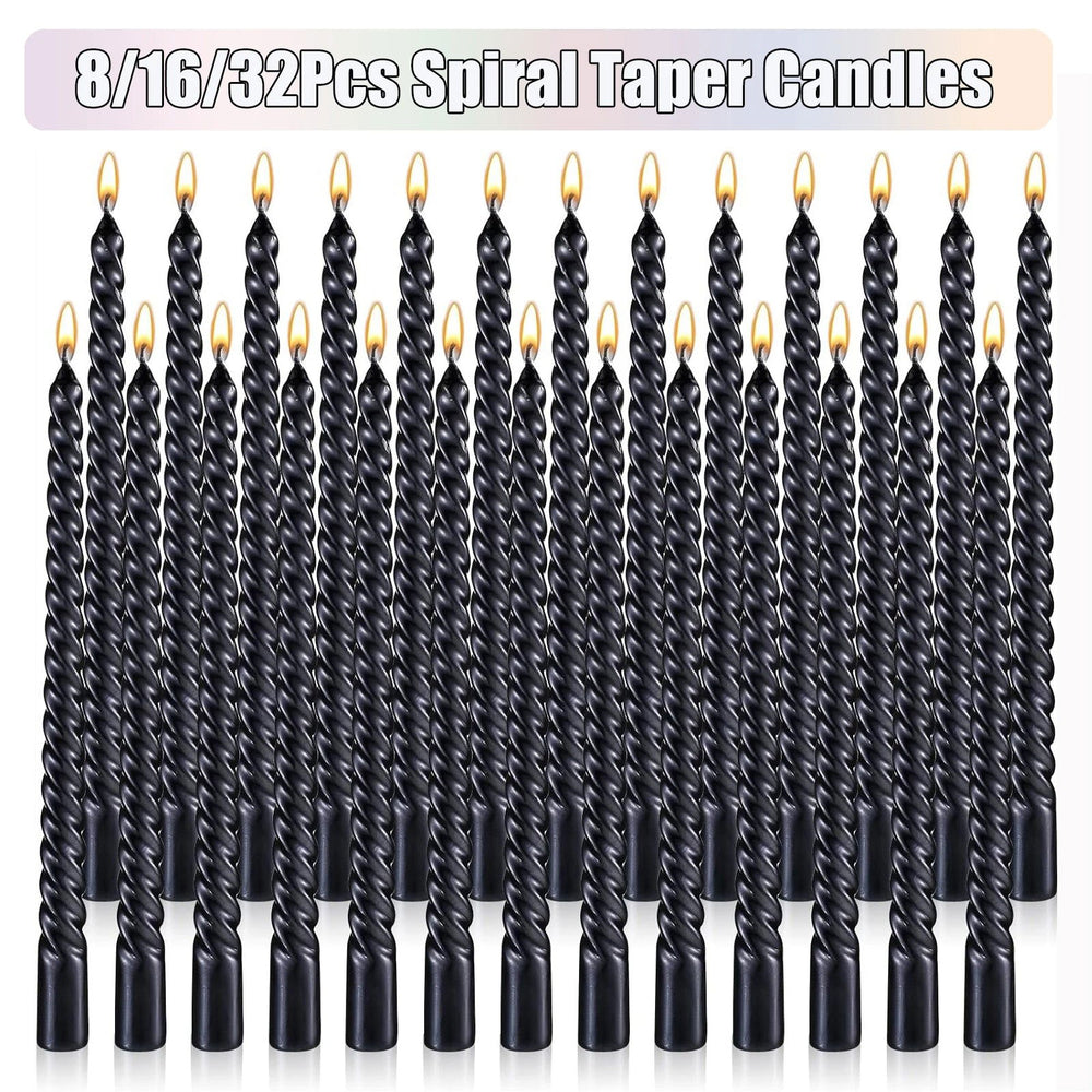 Spiral Taper Candles - 10-Inch Classic Unscented Design - candletown.net