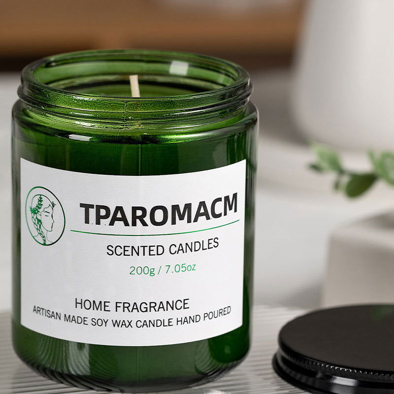 TPAROMACM Smokeless Aromatherapy Glass Candle - Hand-Poured Soy Wax - candletown.net