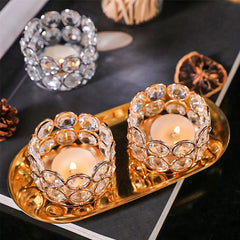 Wedding and Valentine's Day Crystal Tealight Candle Holder- Home and Table Center Decoration - candletown.net