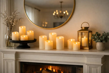 LED Candles for Fireplace Mantel Style