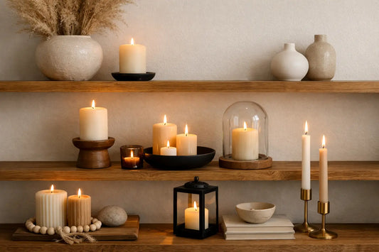 How to Style Candles on Shelves That Look Good