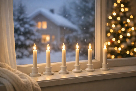 Christmas Window Candle Lights for a Cozy Home