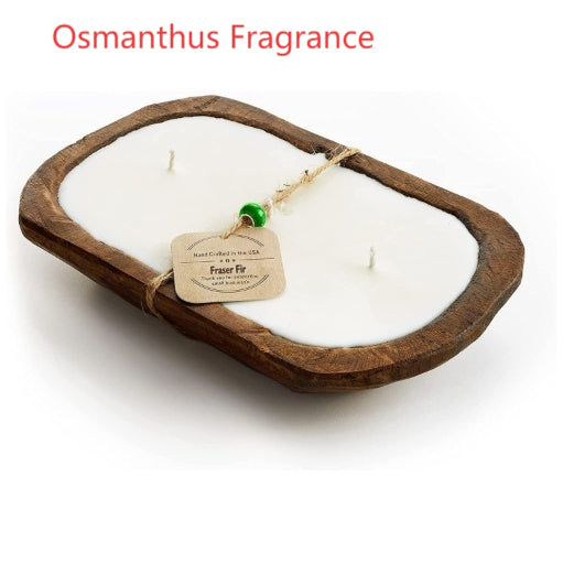 Retro Laventeli Puukulhokynttilä