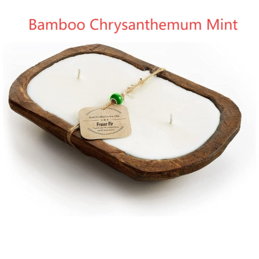 Retro Laventeli Puukulhokynttilä