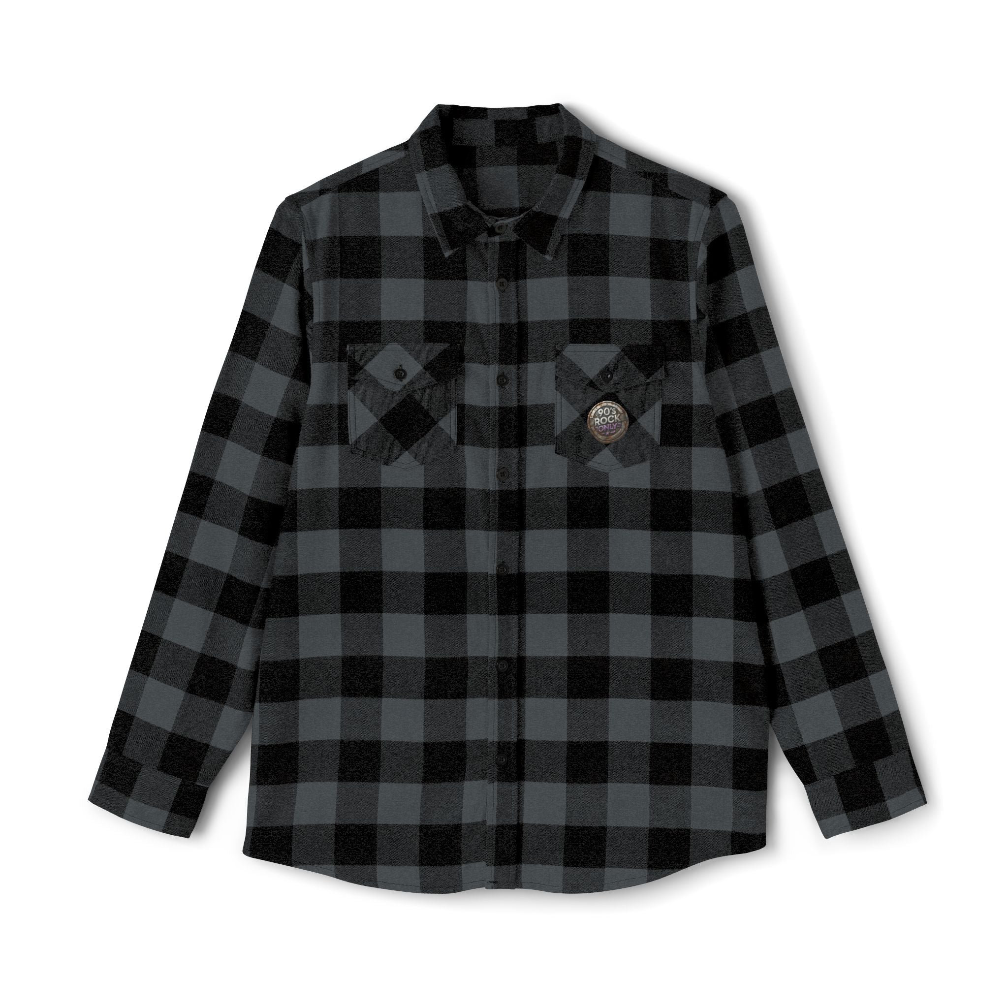 Perza 90’s Rock ONLY Vintage Round Logo Flannel Shirt - candletown.net
