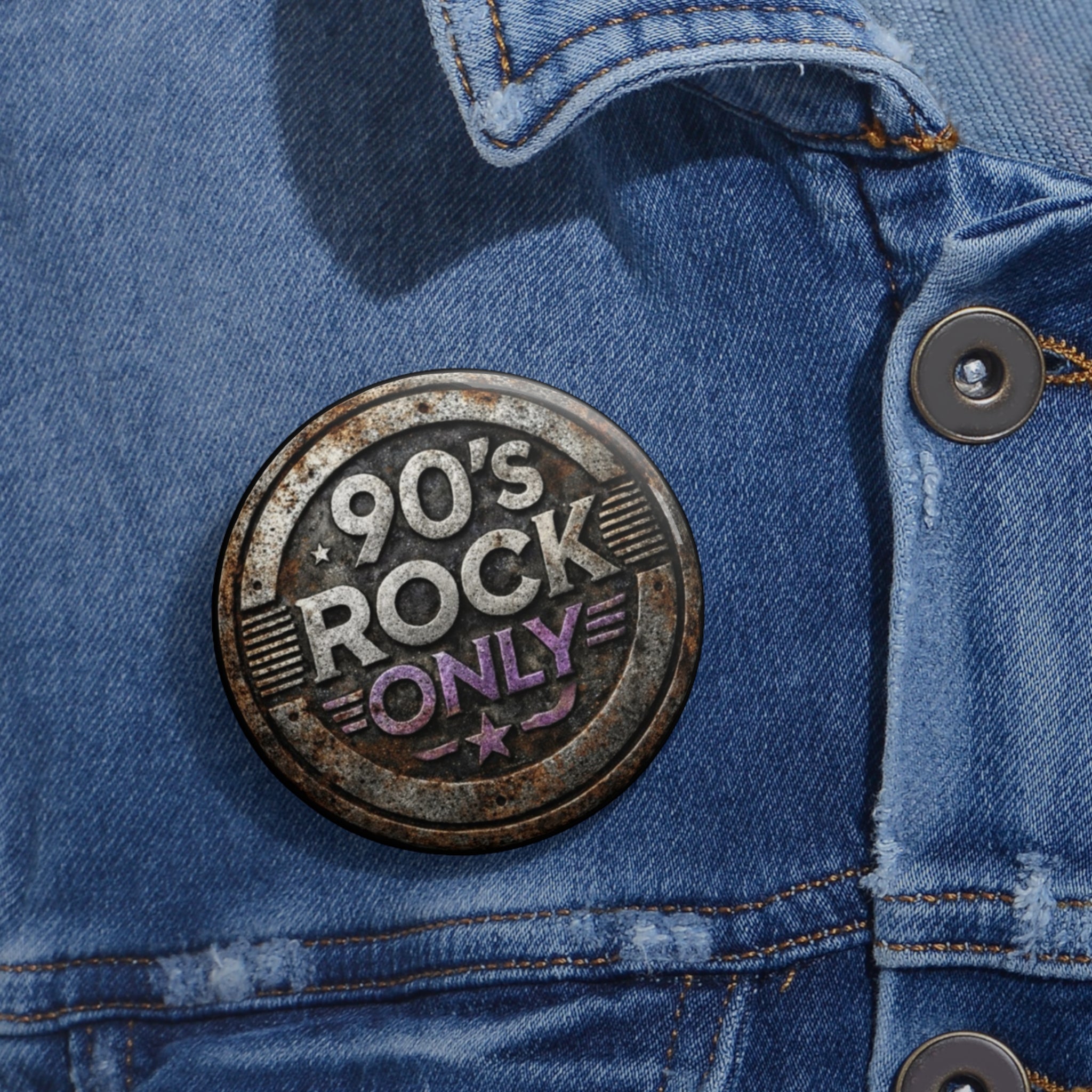 Perza 90’s Rock ONLY Vintage Pyöreä Logo Pinssi