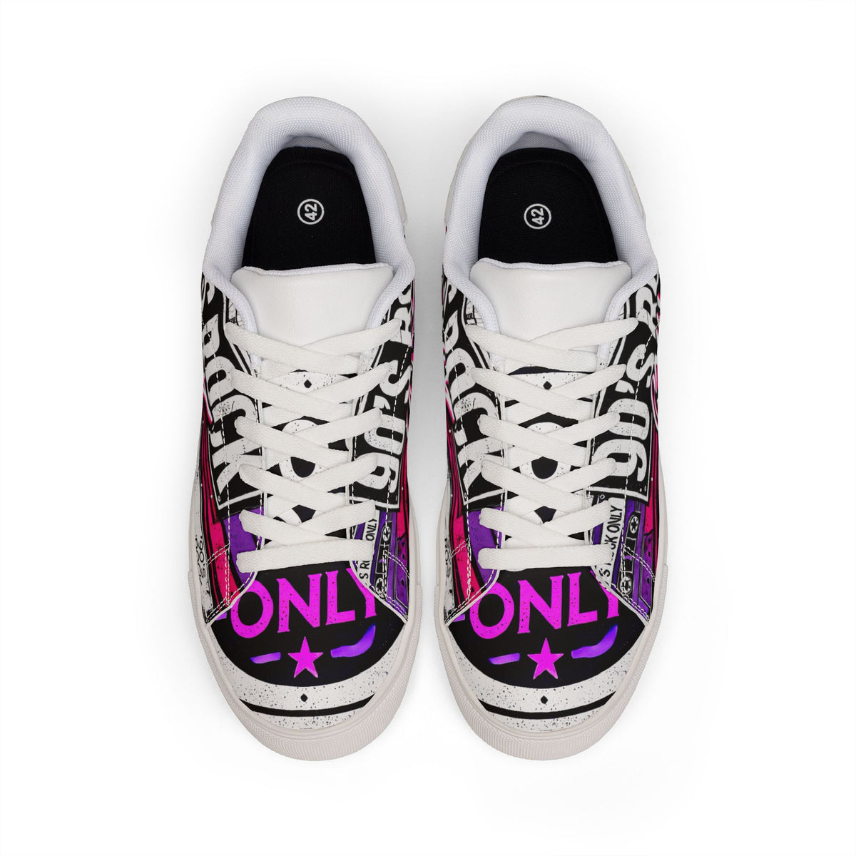 Perza 90’s Rock ONLY Retro Graphic Sneakers - candletown.net