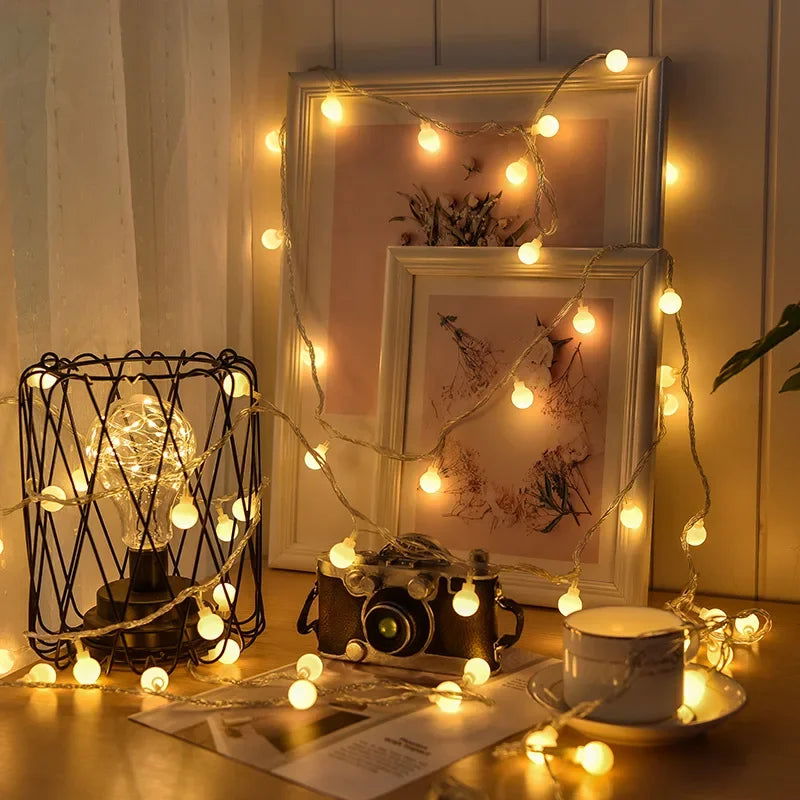 10M USB/Battery-Powered Ball LED String Lights - Waterproof Lights for Outdoor Decor - candletown.net