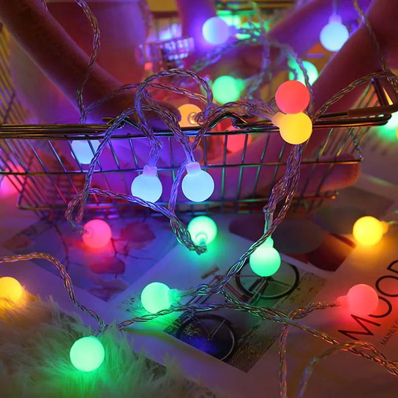 10M USB/Battery-Powered Ball LED String Lights - Waterproof Lights for Outdoor Decor - candletown.net