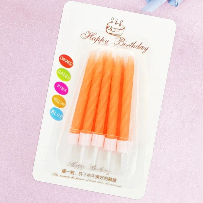 10pcs Colorful Birthday Candles with Holders - candletown.net