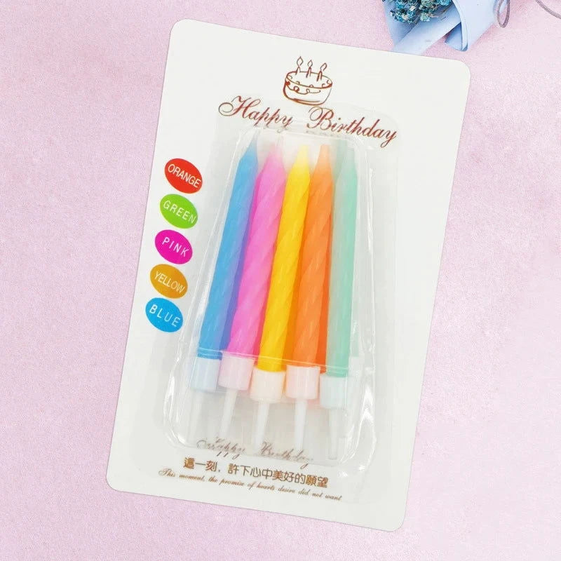 10pcs Colorful Birthday Candles with Holders - candletown.net