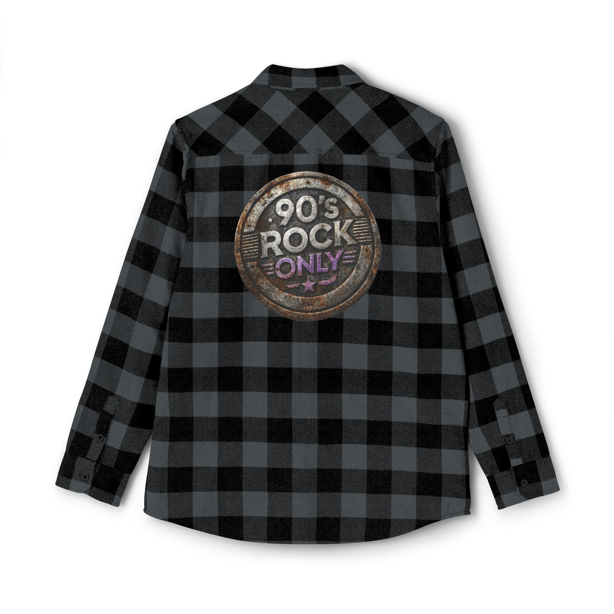 Perza 90’s Rock ONLY Vintage Round Logo Flannel Shirt - candletown.net